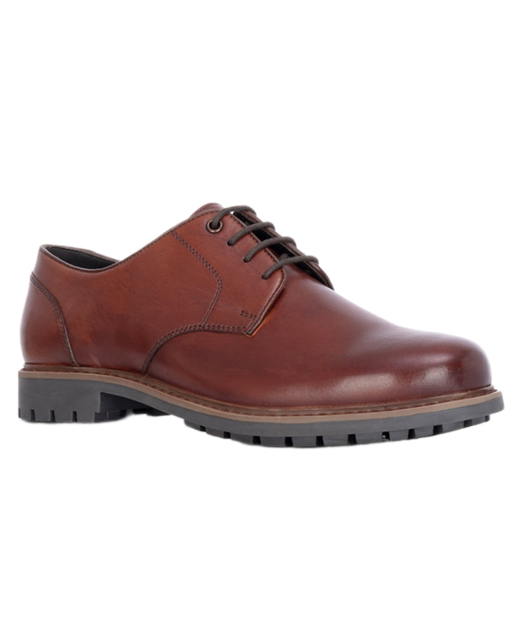 Whisky coloured Hoggs of Fife Mens Kirkton Shoes on white background