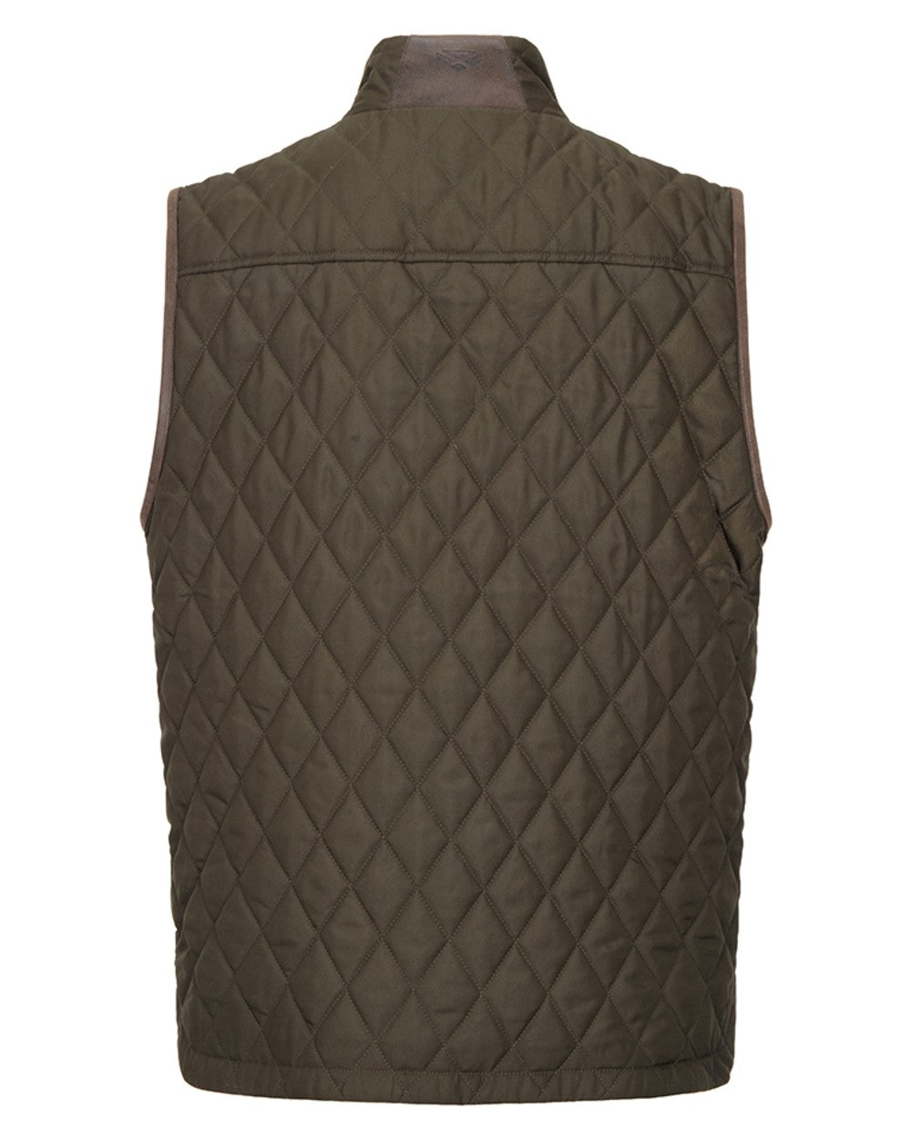 Forest Green Coloured Hoggs of Fife Mens Lindores Quilted Gilet on white background
