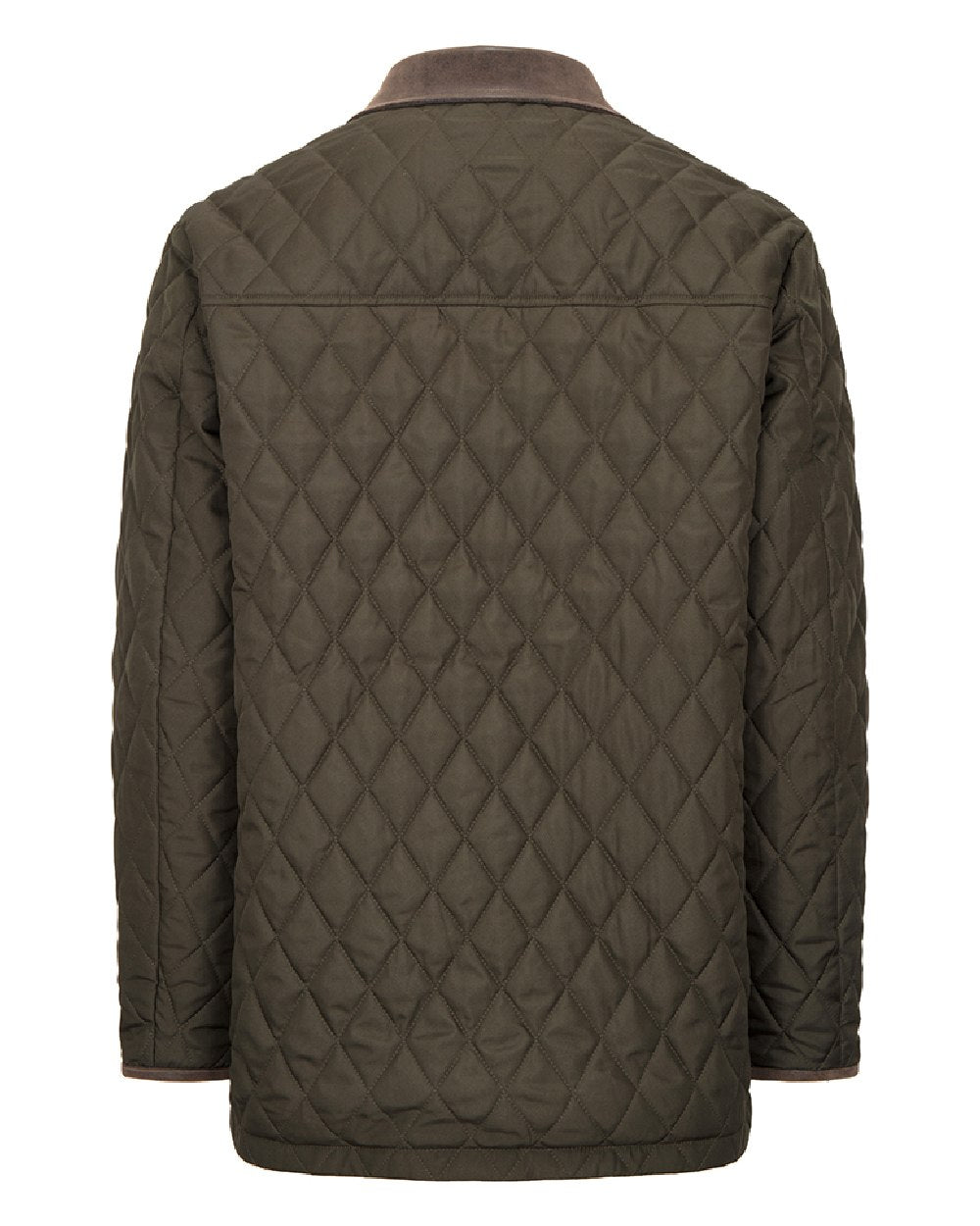 Forest Green Coloured Hoggs of Fife Mens Lochore Quilted Jacket on white background