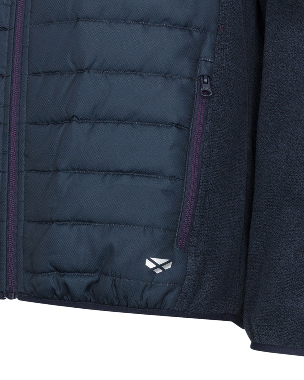 Midnight Navy Marl Coloured Hoggs of Fife Mens Melville Hybrid Jacket on white background