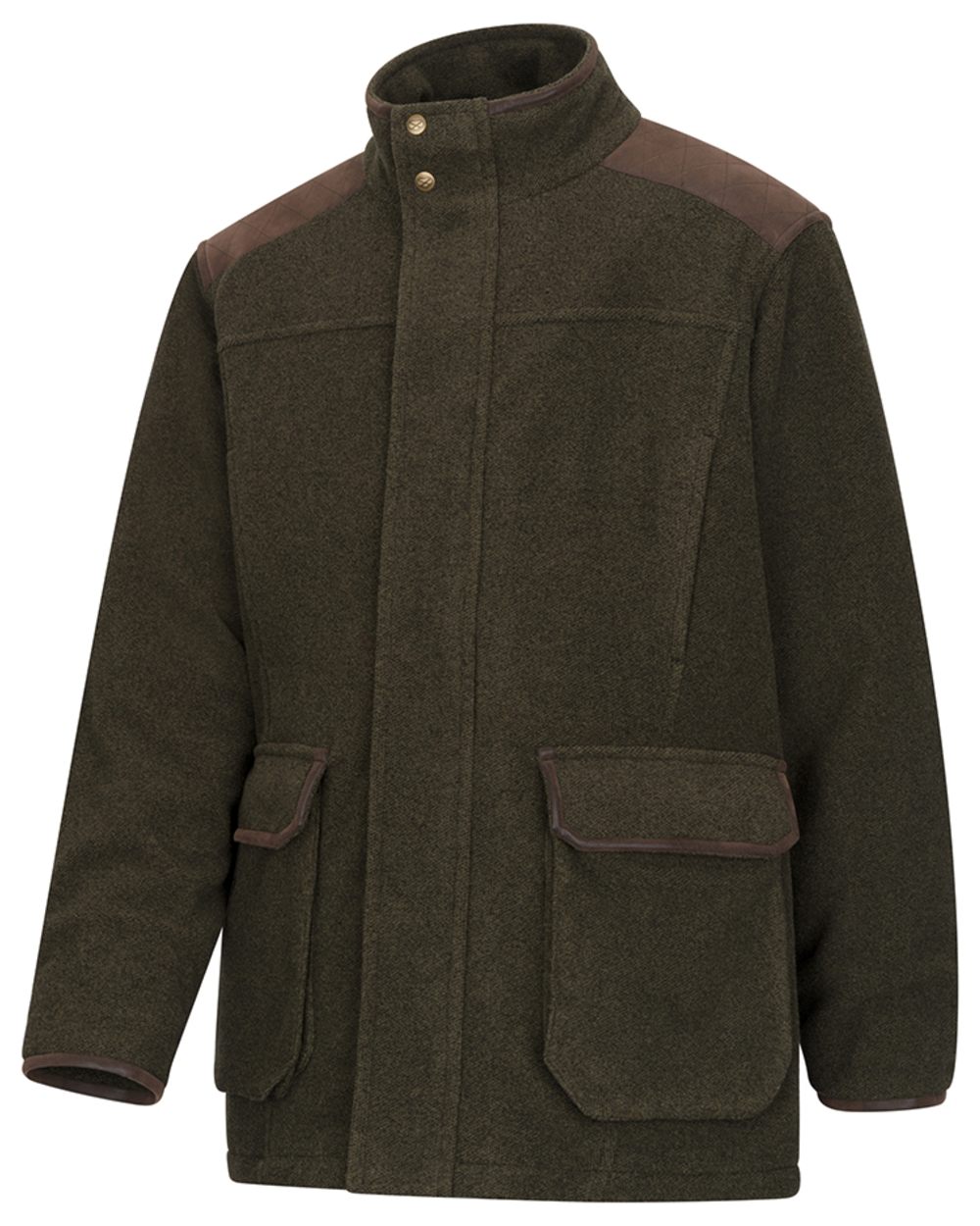 Green coloured Hoggs of Fife Mens Sportsman Pro Fleece Jacket on white background