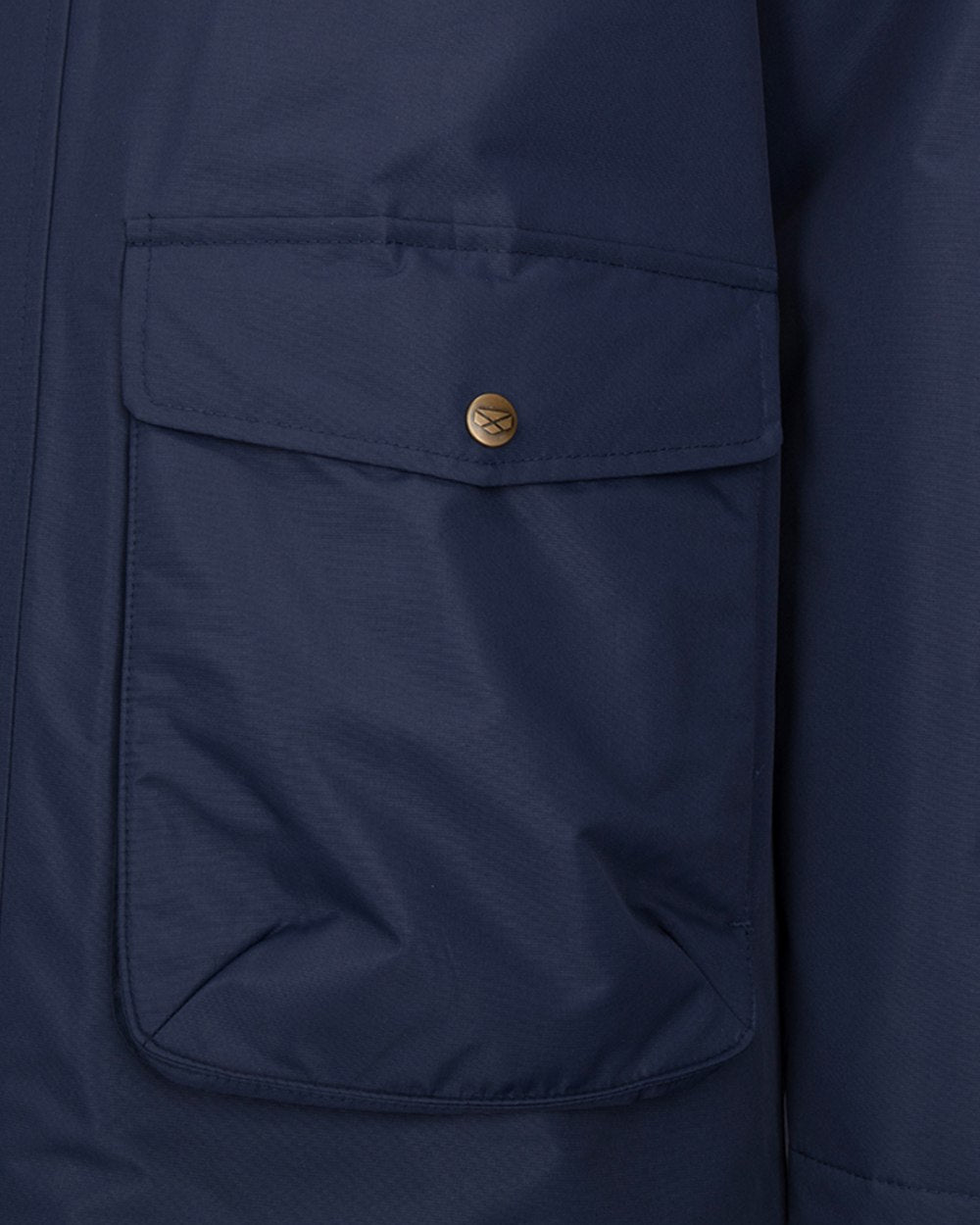 Ink Navy Coloured Hoggs of Fife Mens Walker Long Coat Shirt on white background