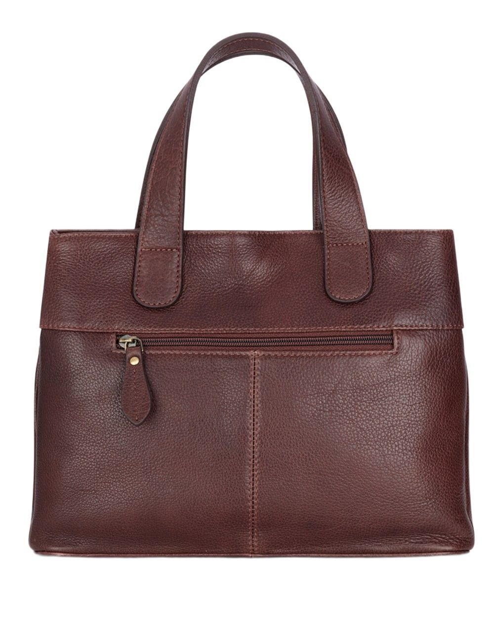 Conker Coloured Hoggs of Fife Monarch Leather Handbag on white background