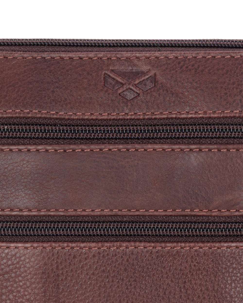 Conker Coloured Hoggs of Fife Monarch Leather Travel Organiser on white background