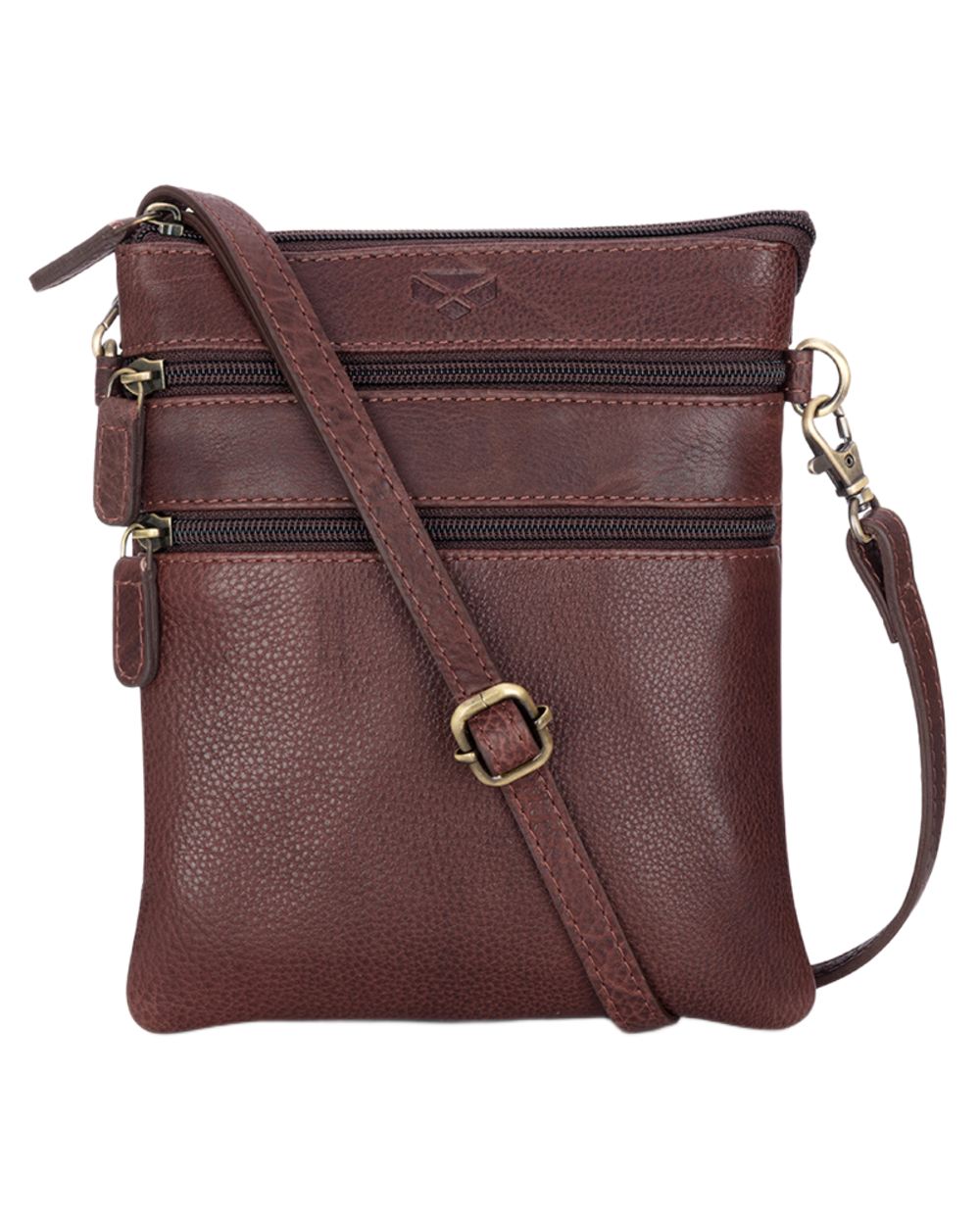 Conker Coloured Hoggs of Fife Monarch Leather Travel Organiser on white background