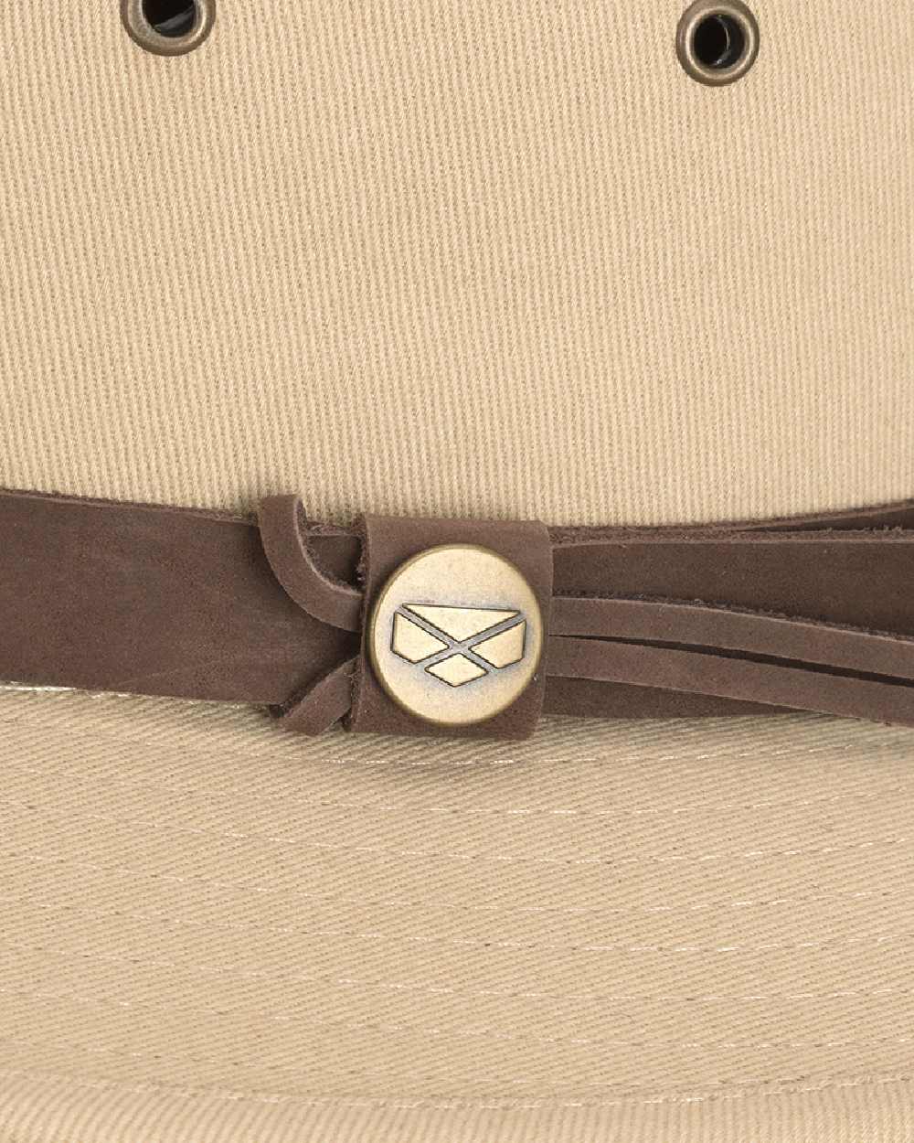 Desert Sand Coloured Hoggs of Fife Panmure Canvas Foldable Hat on white background