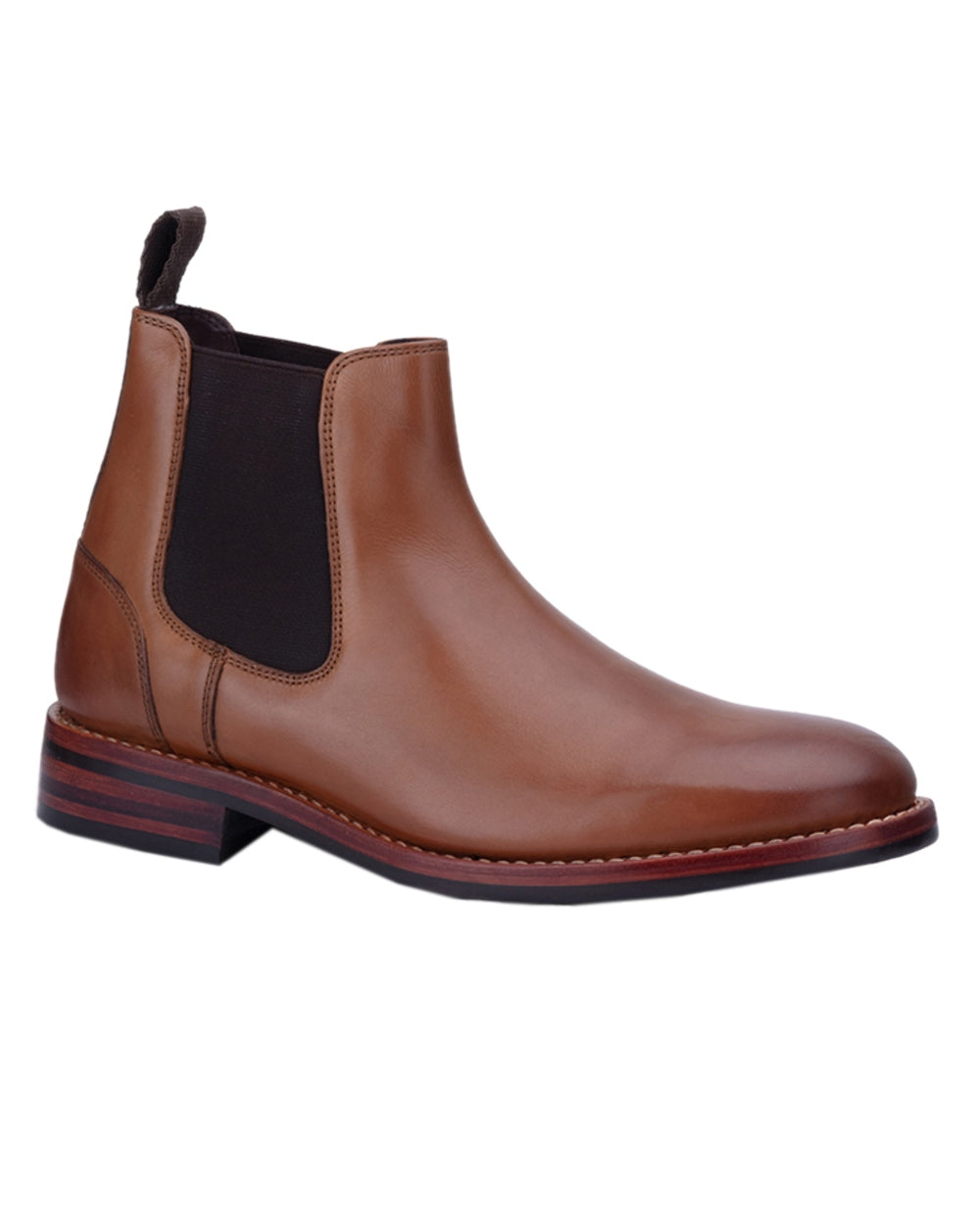Burnished Tan Coloured Hoggs of Fife Perth Dealer Boot on white background