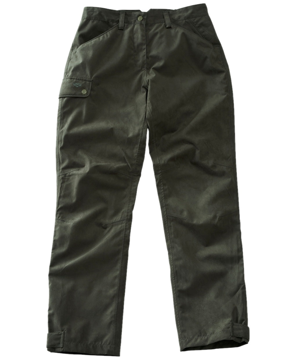 Field Green Coloured Hoggs of Fife Rannoch Ladies Shooting Trousers on white background