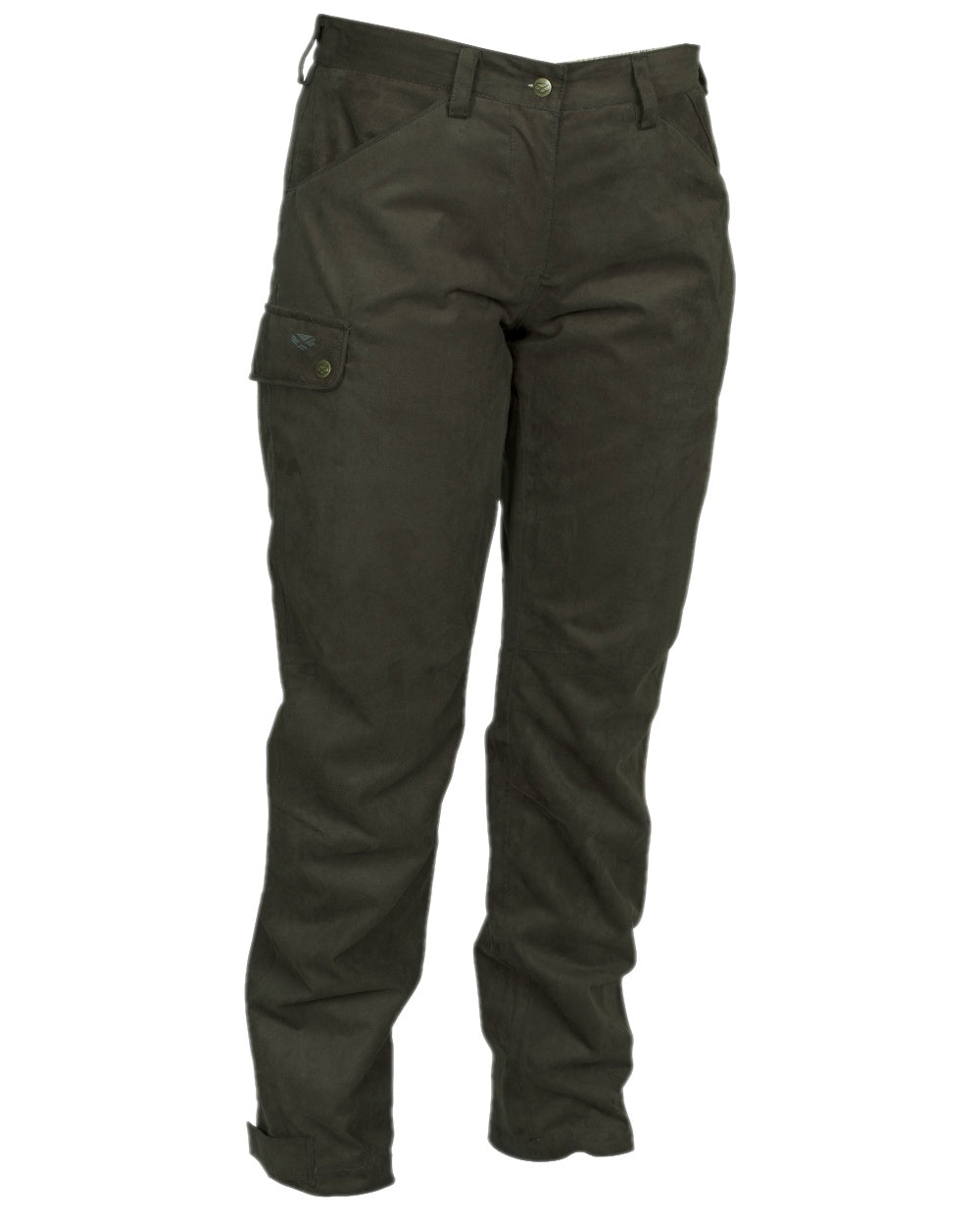 Field Green Coloured Hoggs of Fife Rannoch Ladies Shooting Trousers on white background