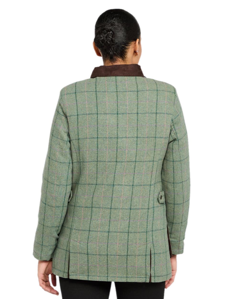 Spring Bracken Coloured Hoggs of Fife Roslin Ladies Technical Tweed Field Coat on white background