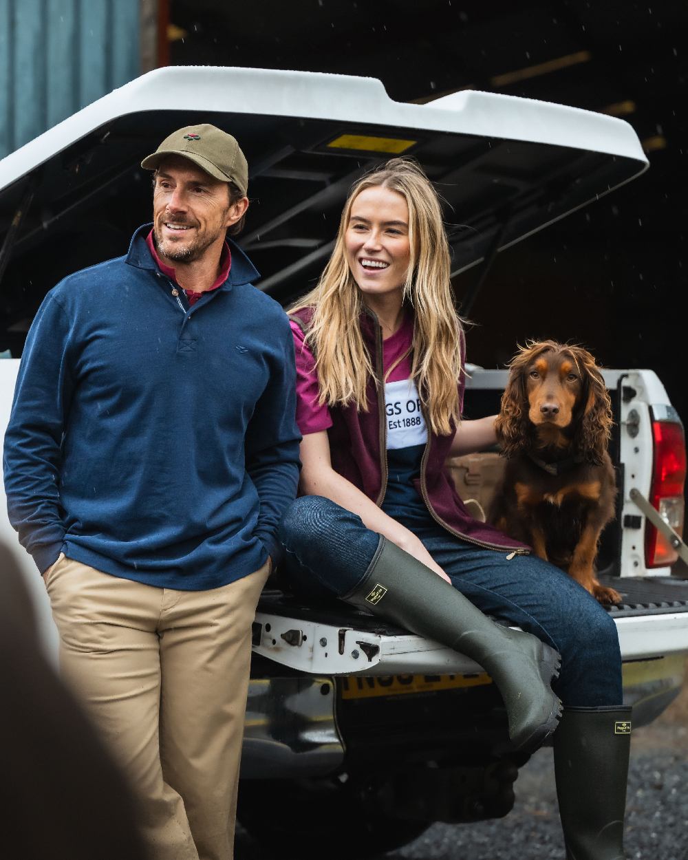 Merlot Coloured Hoggs of Fife Stenton Ladies Fleece Gilet on outdoor background