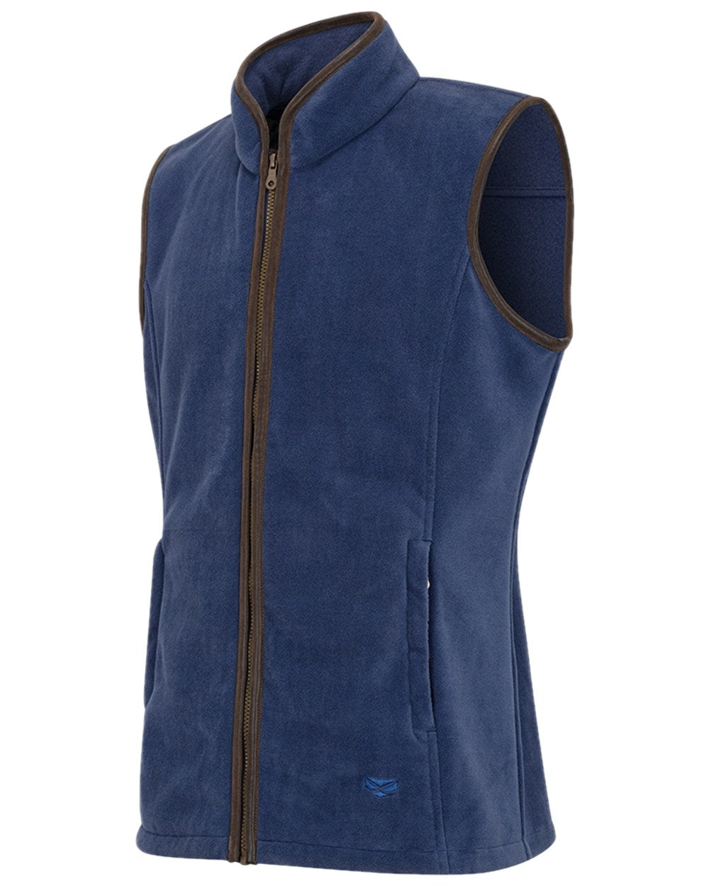 Nordic Blue Coloured Hoggs of Fife Stenton Ladies Fleece Gilet on white background