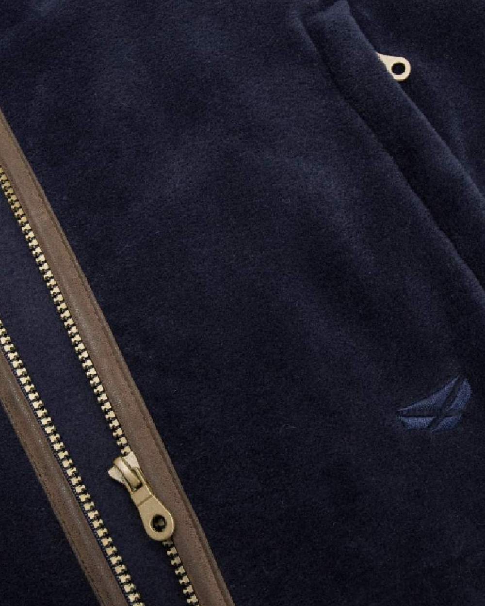 Navy Coloured Hoggs of Fife Stenton Ladies Fleece Jacket on white background