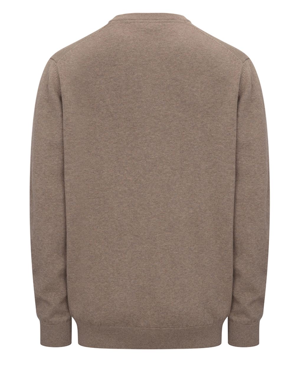 Biscuit Brown Coloured Hoggs of Fife Stirling II Long Sleeve Pullover on white background