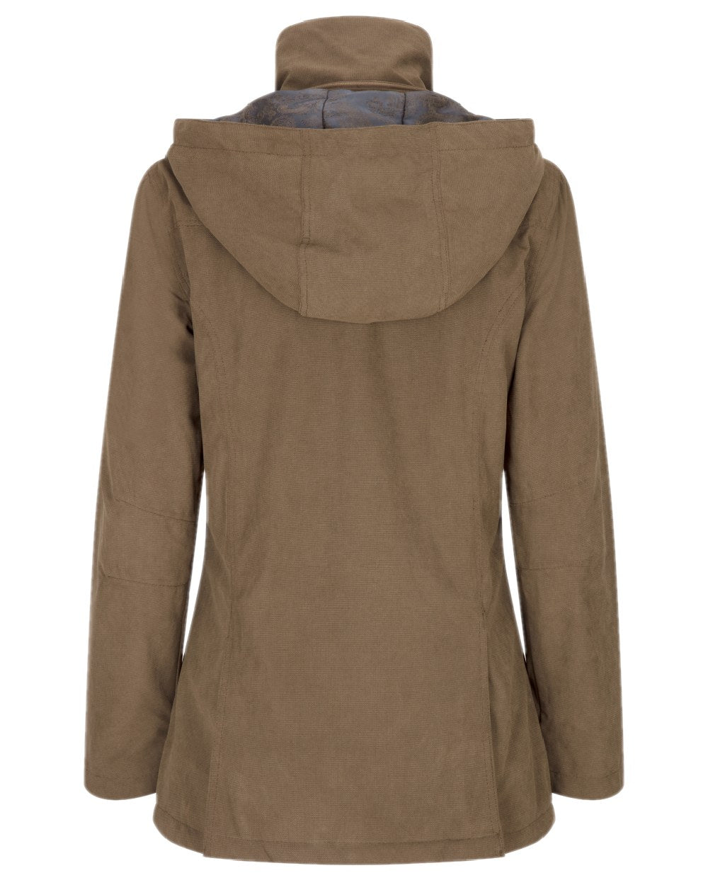 Sage Coloured Hoggs of Fife Struther Ladies Hooded Field Coat on white background