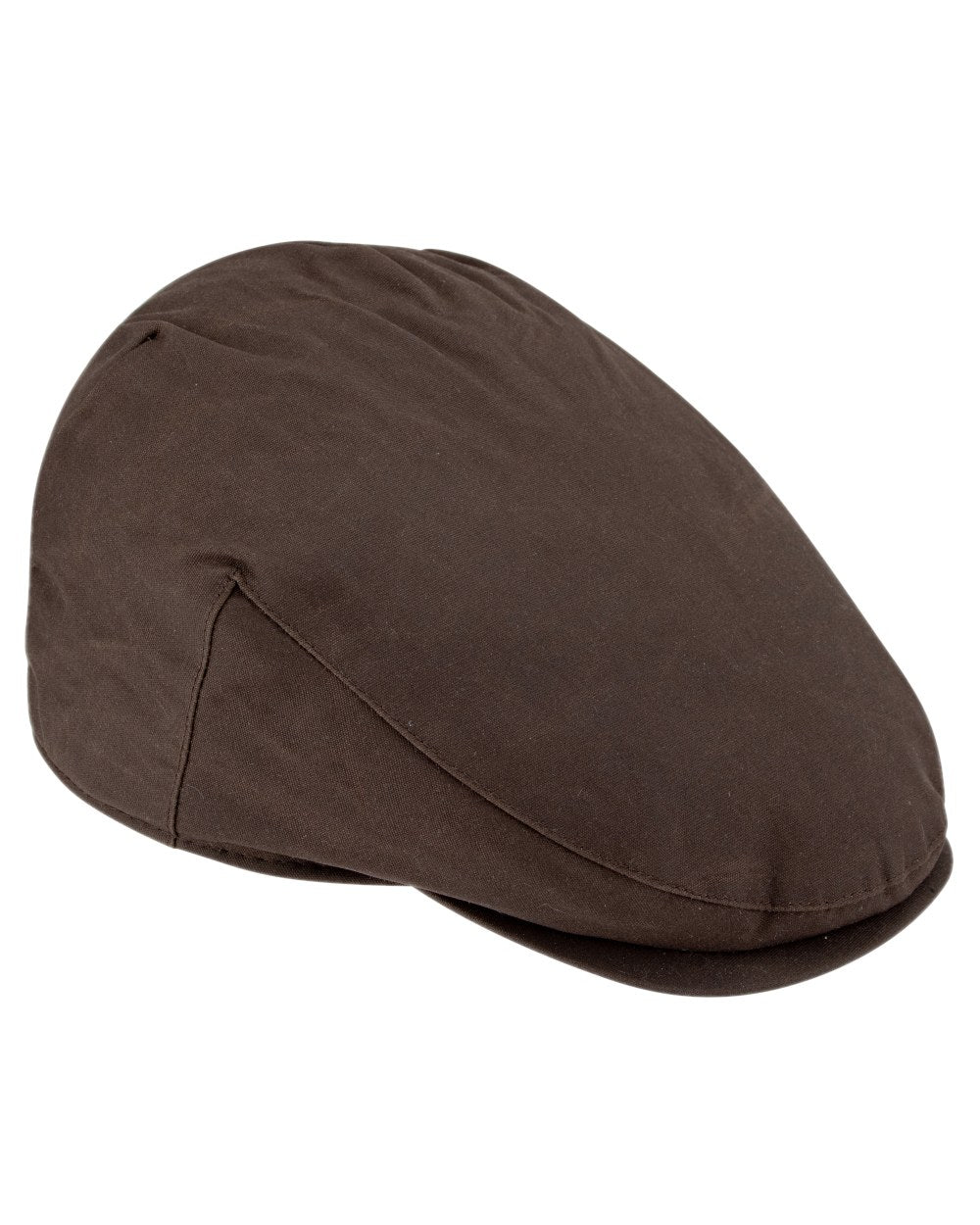 Brown Coloured Hoggs of Fife Wax Flat Cap on white background