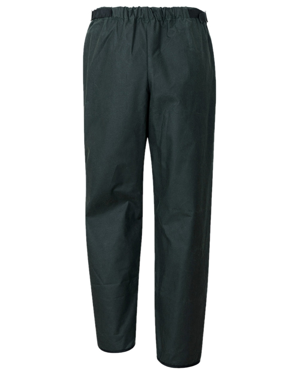 Olive Coloured Hoggs of Fife Waxed Overtrousers on white background