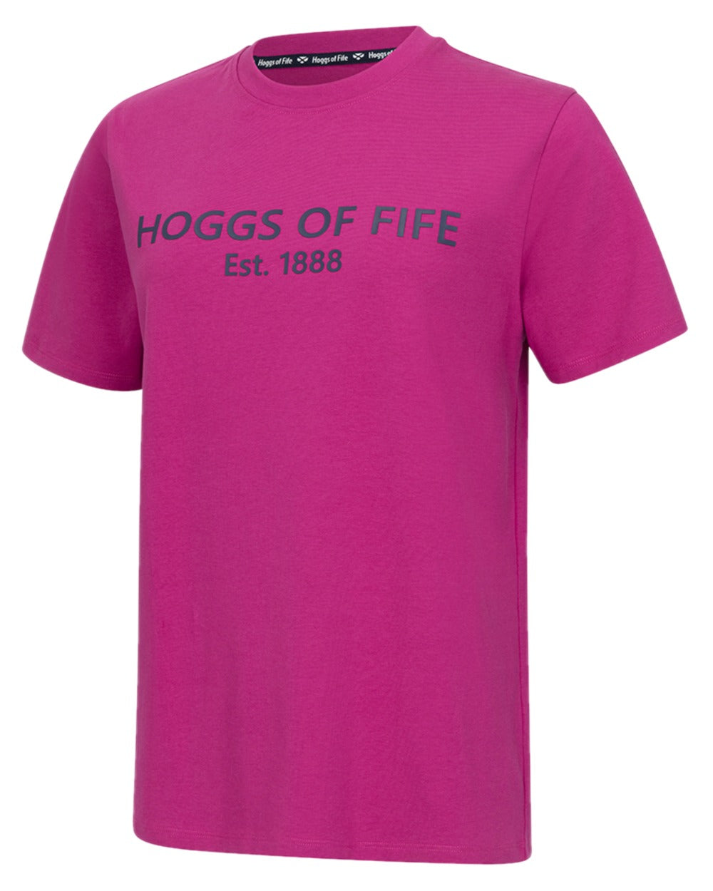Berry Coloured Hoggs of Fife Womens Stella Printed T-Shirt on white background