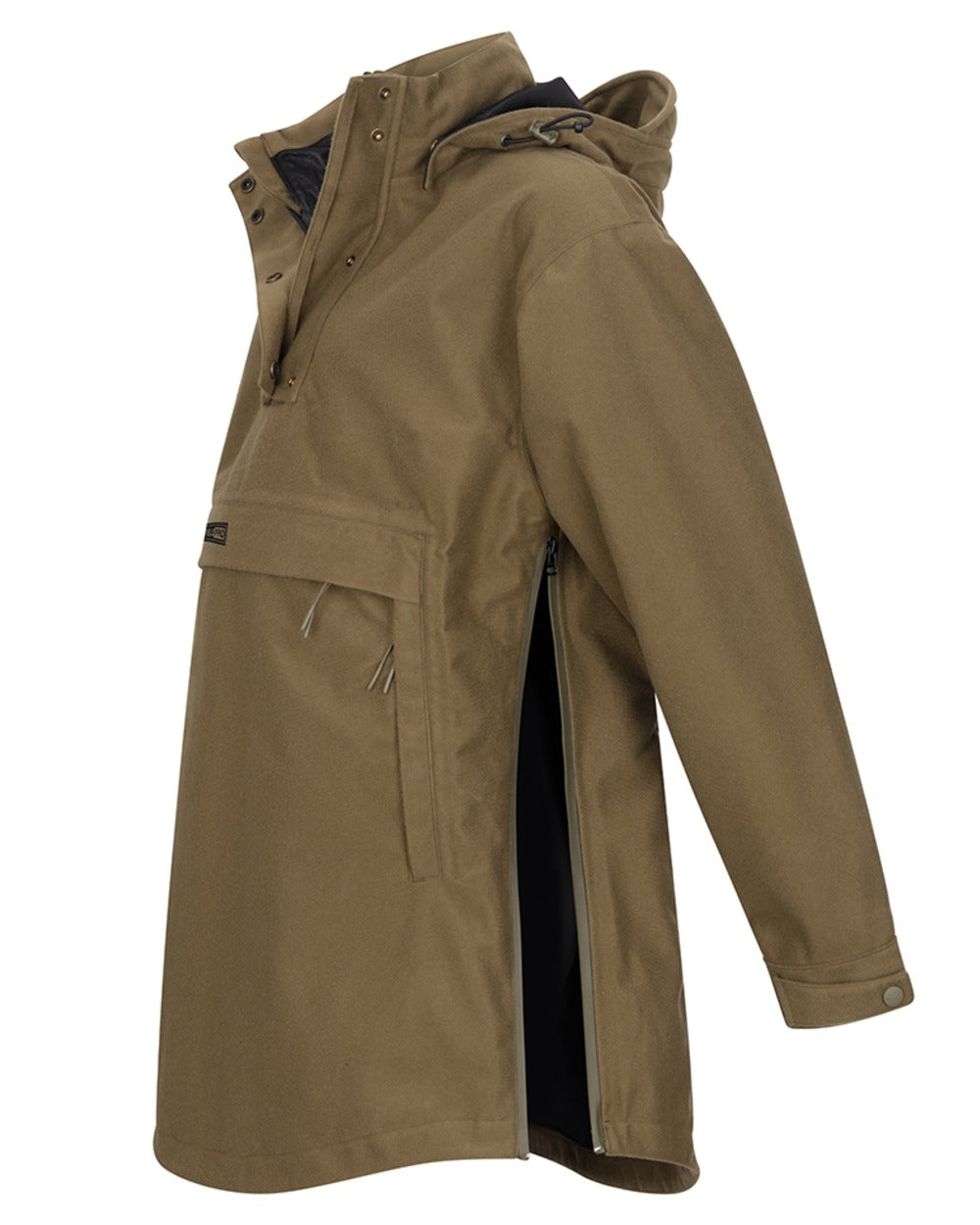Olive Coloured Hoggs of Fife Womens Torness Trilaminate Smock on white background