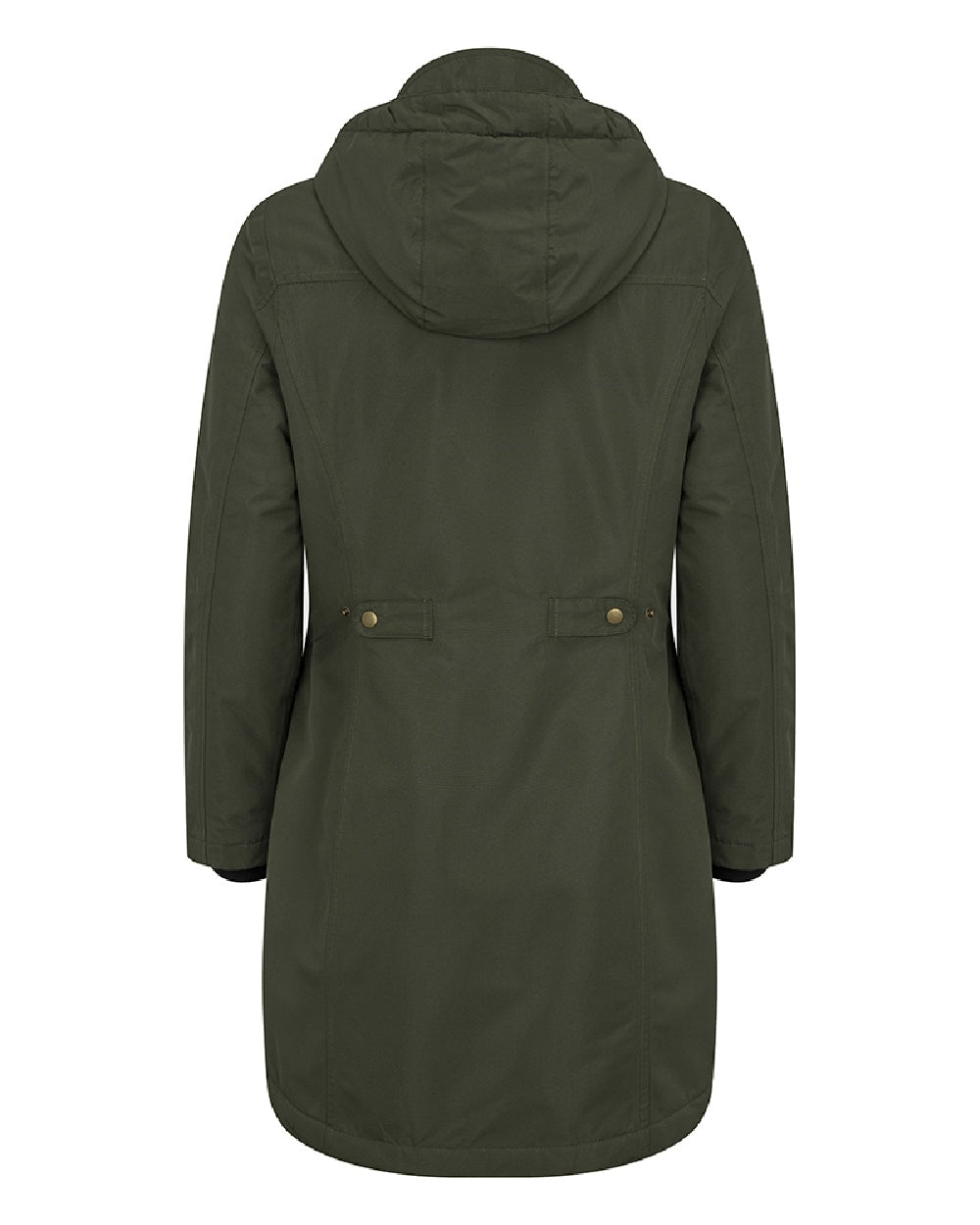Green coloured Hoggs of Fife Womens Walker Long Coat on white background