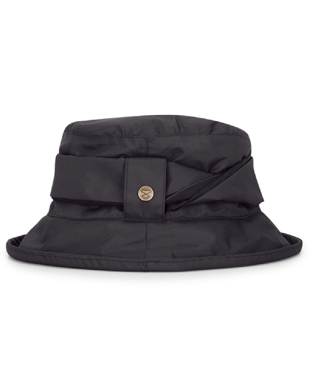 Charcoal coloured Hoggs of Fife Womens Walker Waterproof Twist Hat on white background