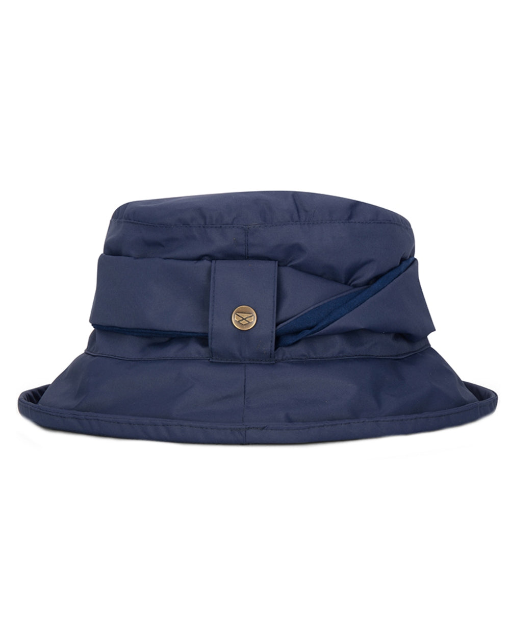 Ink Navy Coloured Hoggs of Fife Womens Walker Waterproof Twist Hat on white background