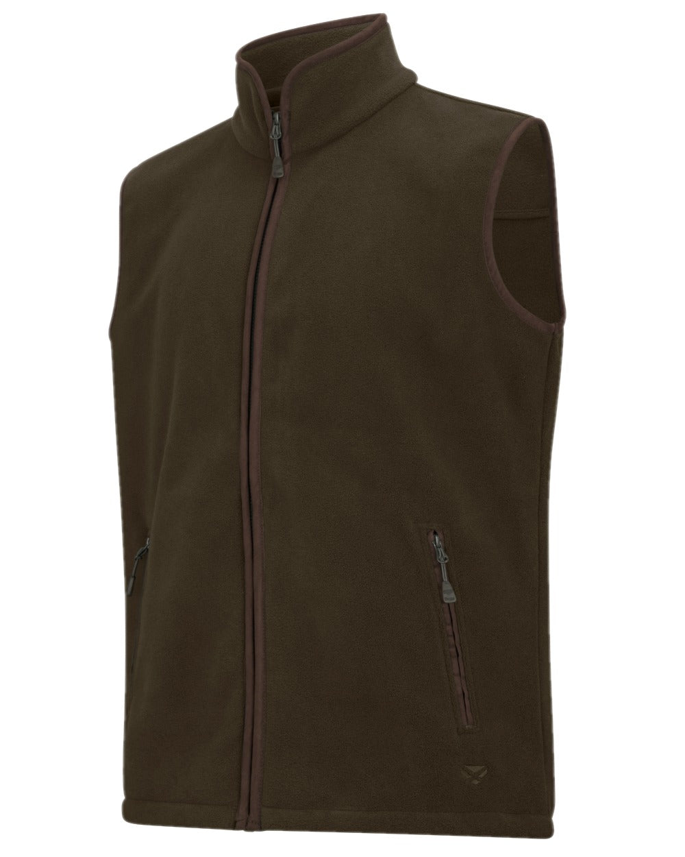 Green Coloured Hoggs of Fife Woodhall Fleece Gilet on white background
