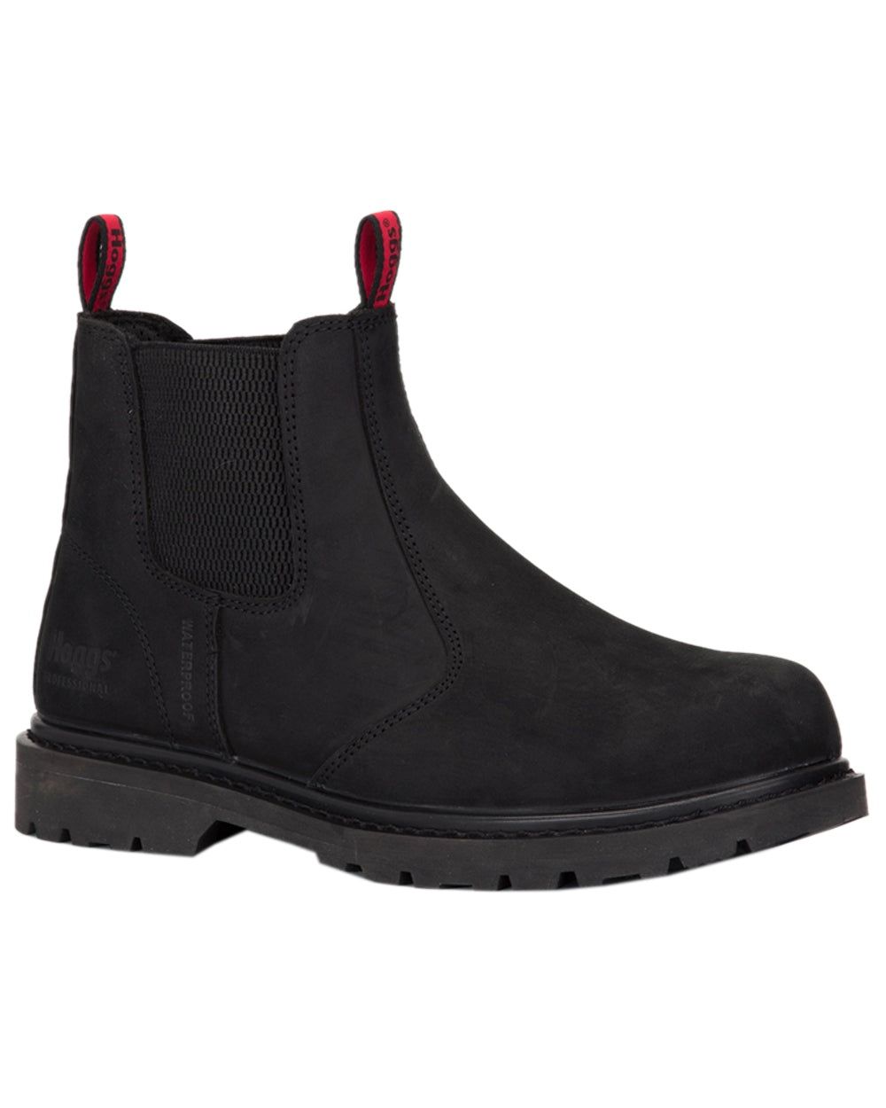 Crazy Horse Black Coloured Hoggs of Fife Zeus Safety Dealer Boots on white background