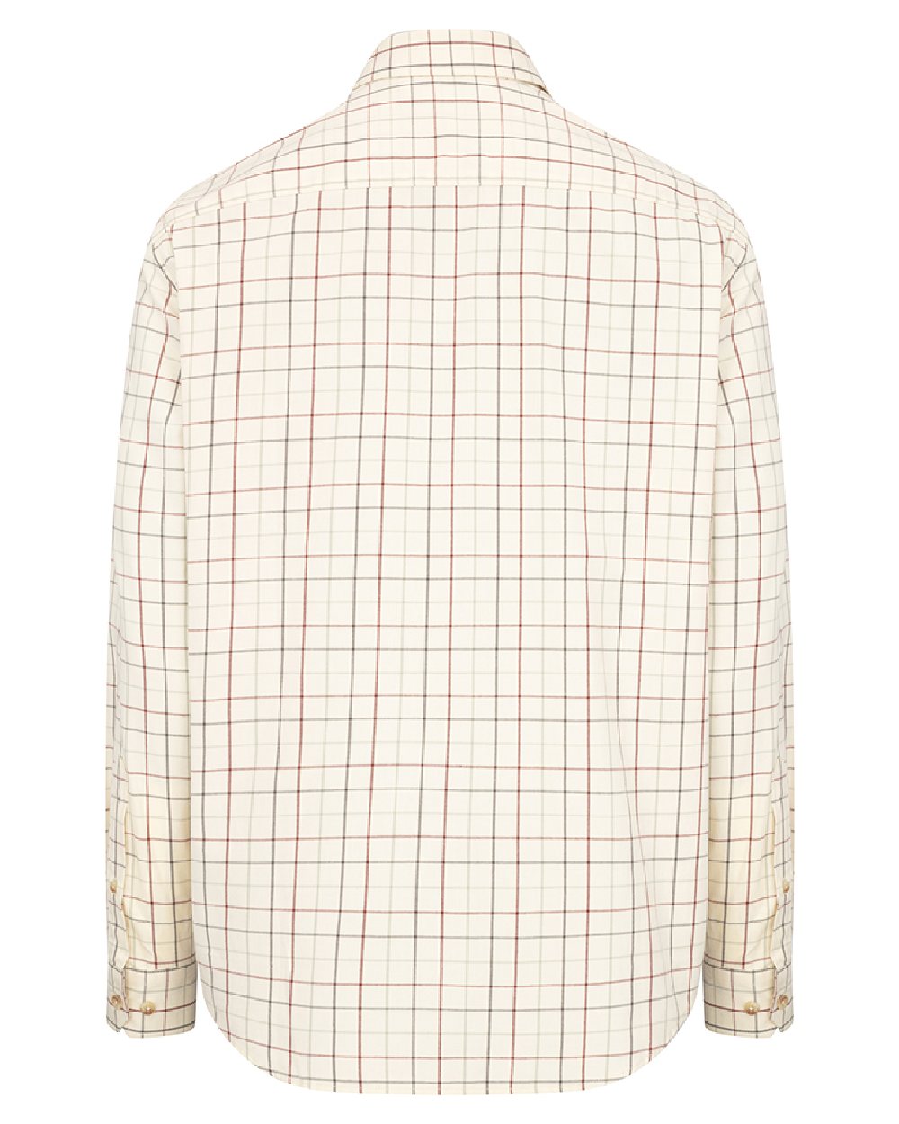 Rust coloured Hoggs of Fife Mens Chieftain Premier Tattersall Shirt on white background