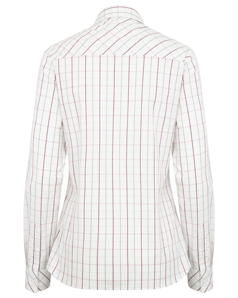 Purple Mineral Blue coloured Hoggs of Fife Womens Aberlady Tattersall Shirt on white background