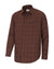 Rust coloured Hoggs of Fife Harris Cotton Wool Twill Check Shirt on white background #colour_rust