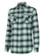 Green coloured Hoggs of Fife Isla Flannel Check Shirt on white background #colour_green