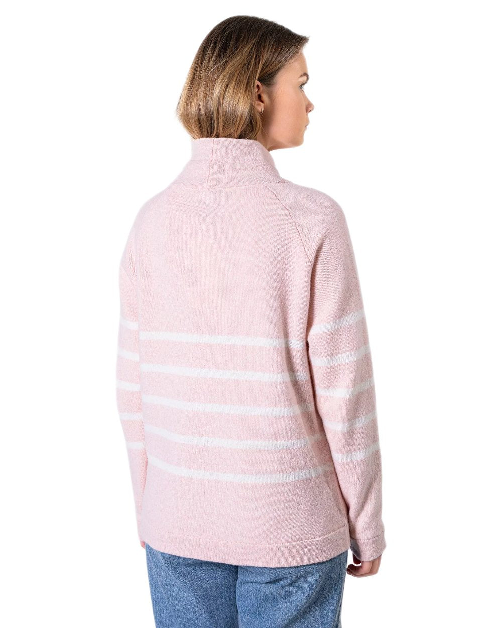 Flamingo Off White Coloured Holebrook Womens Angelika Knitted Windproof Sweater on white background