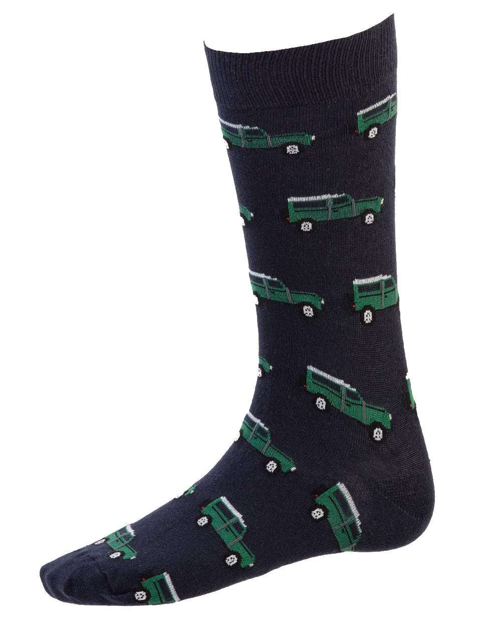 Defender coloured House of Cheviot Cotton Socks on white background