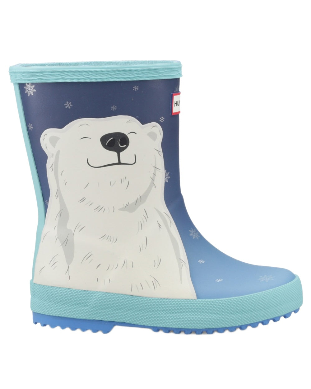 Polar Bear Coloured Hunter Childrens First Insulated Tall Boots on white background