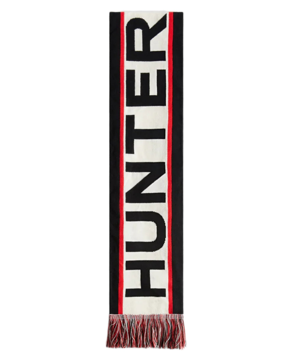 Black coloured Hunter Dunbar Scarf And Beanie Box Set on white background
