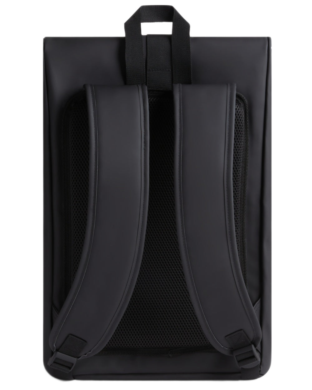 Black coloured Hunter Highlander Roll Top Backpack on white background