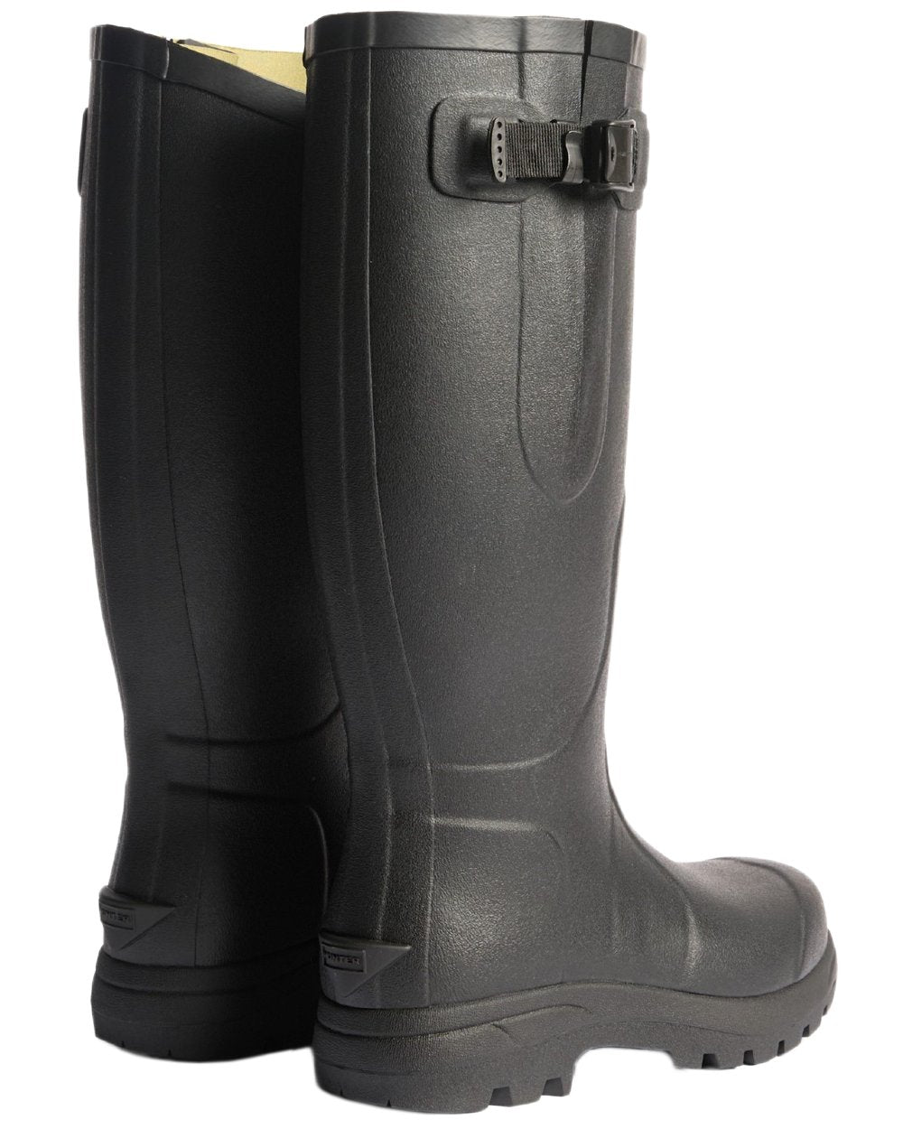 Black Coloured Hunter Mens Balmoral MK II Boots on white background