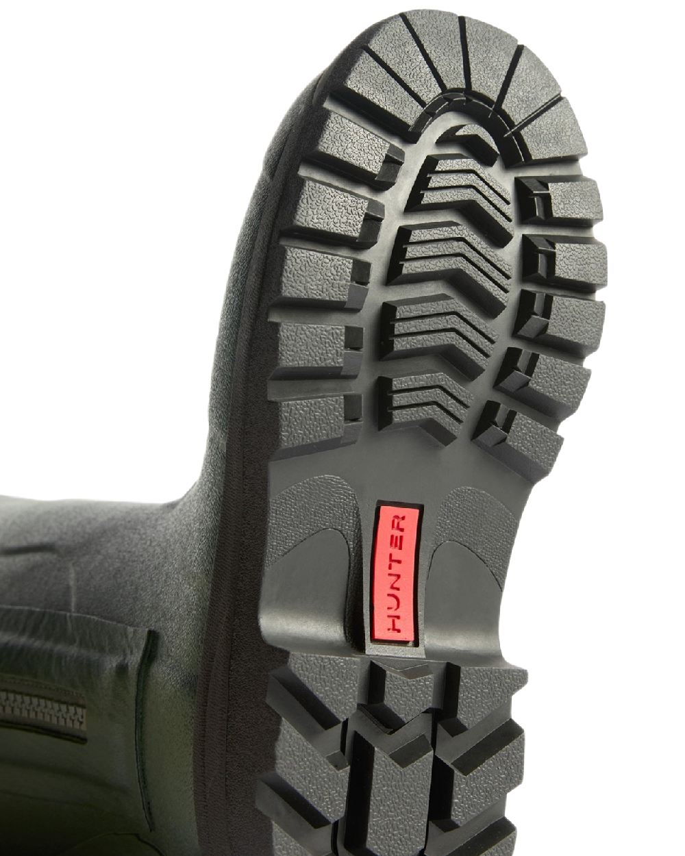 Dark Olive Black Coloured Hunter Mens Balmoral MK II Full Zip Boots on white background