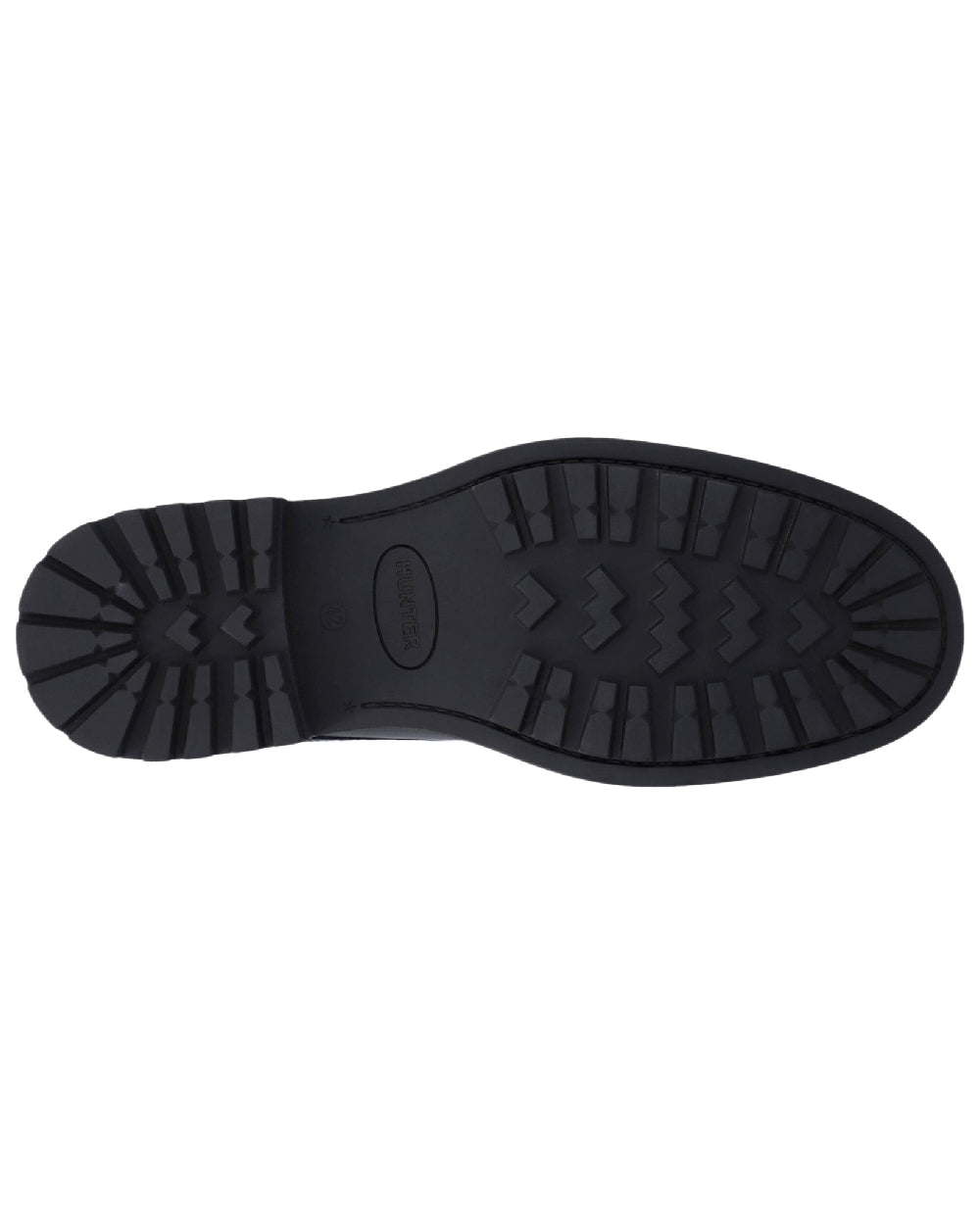 Black Coloured Hunter Mens Cawdor Brogue Gibson Shoes on white background