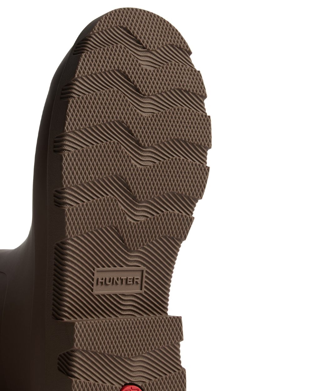 Chocolate Brown Coloured Hunter Mens Downpour Short Boots on white background