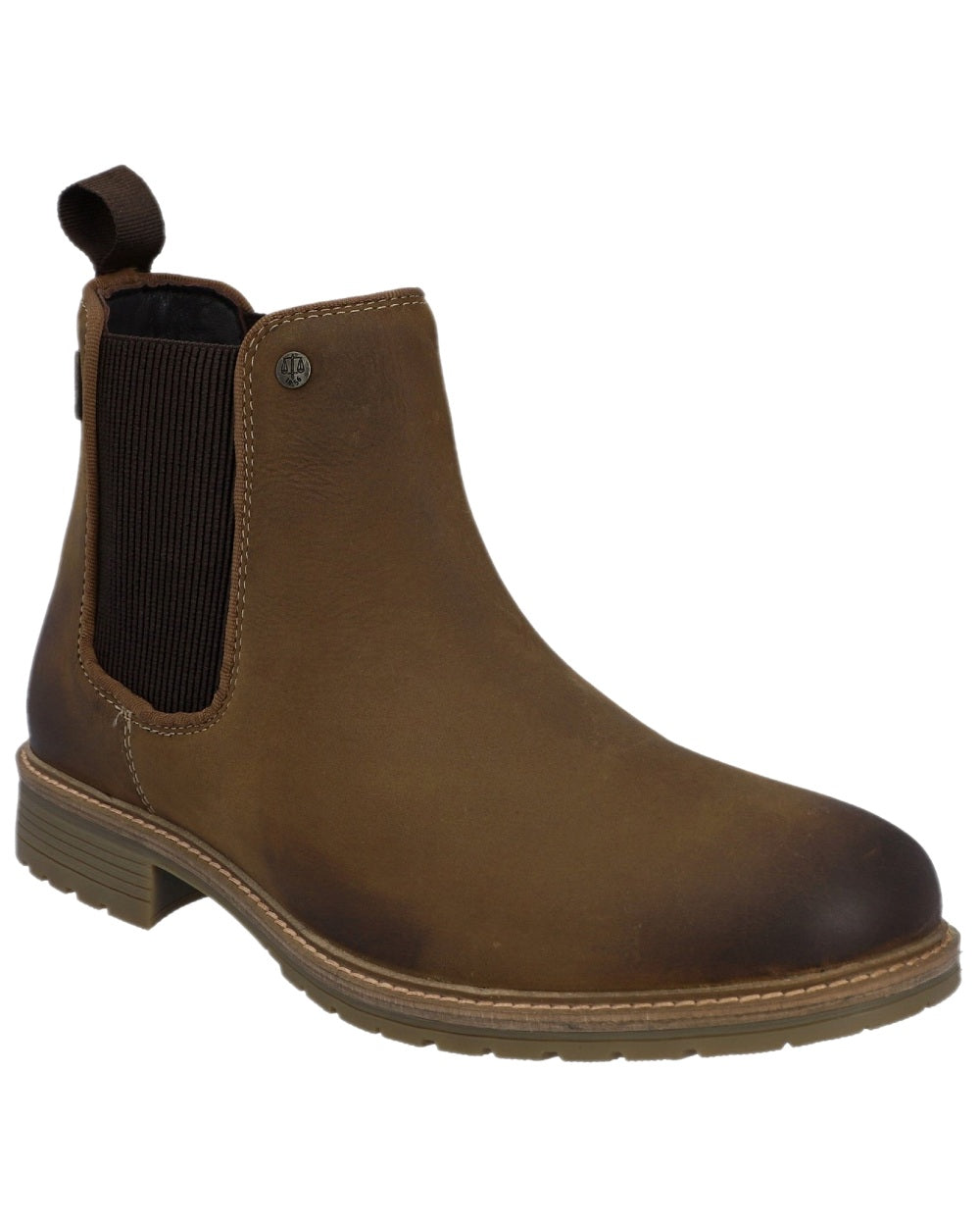 Dark Tan Coloured Hunter Mens Jura Dealer Boots on White Background