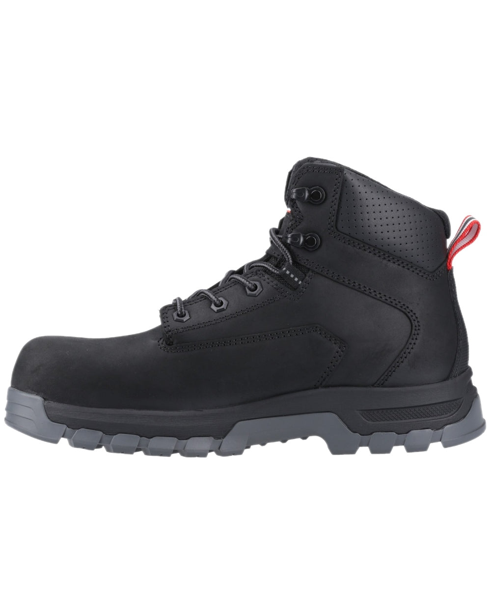 Black Coloured Hunter Mens Lightning Safety Boots on white background