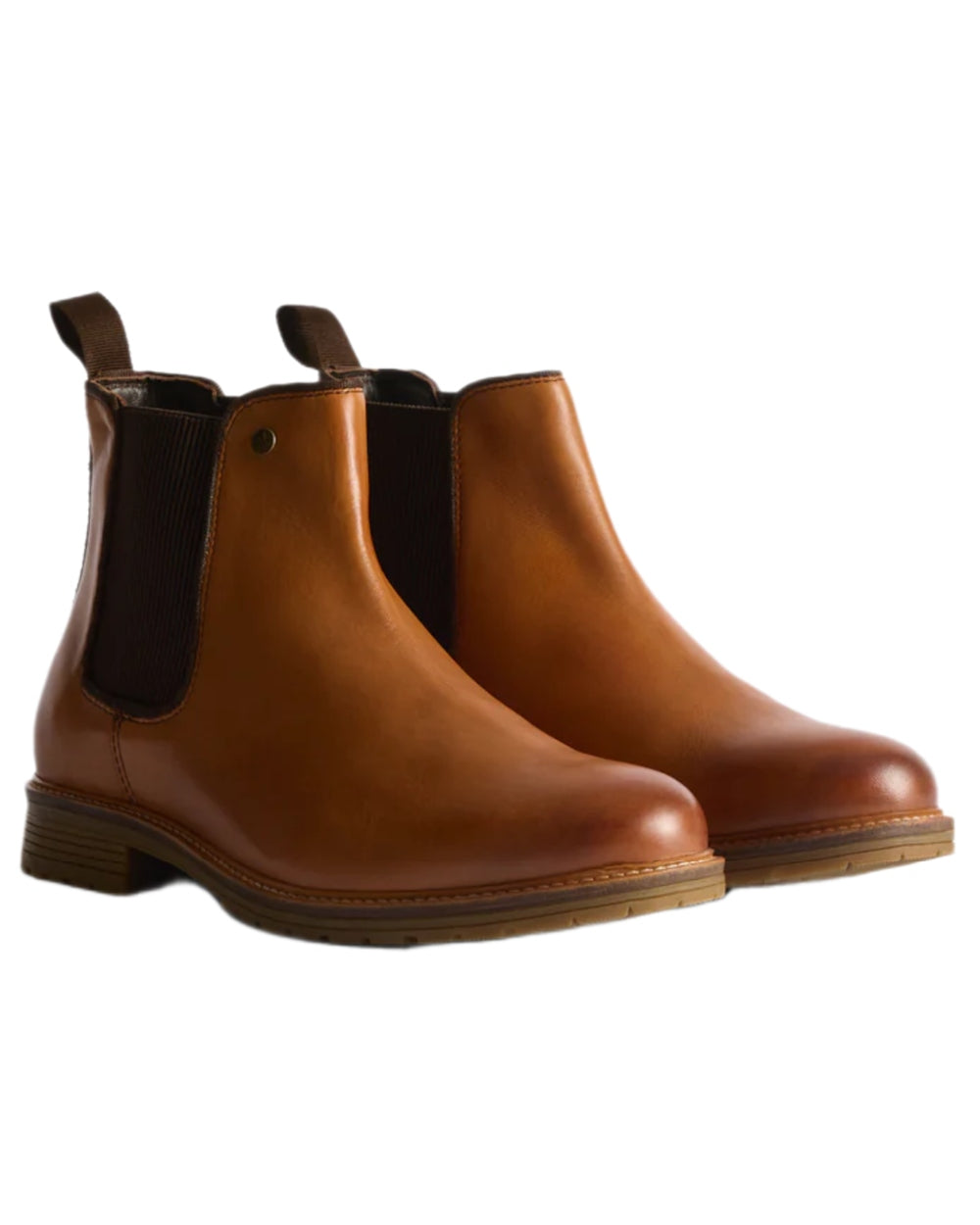 Tan Coloured Hunter Mens Munro Dealer Boots on white background