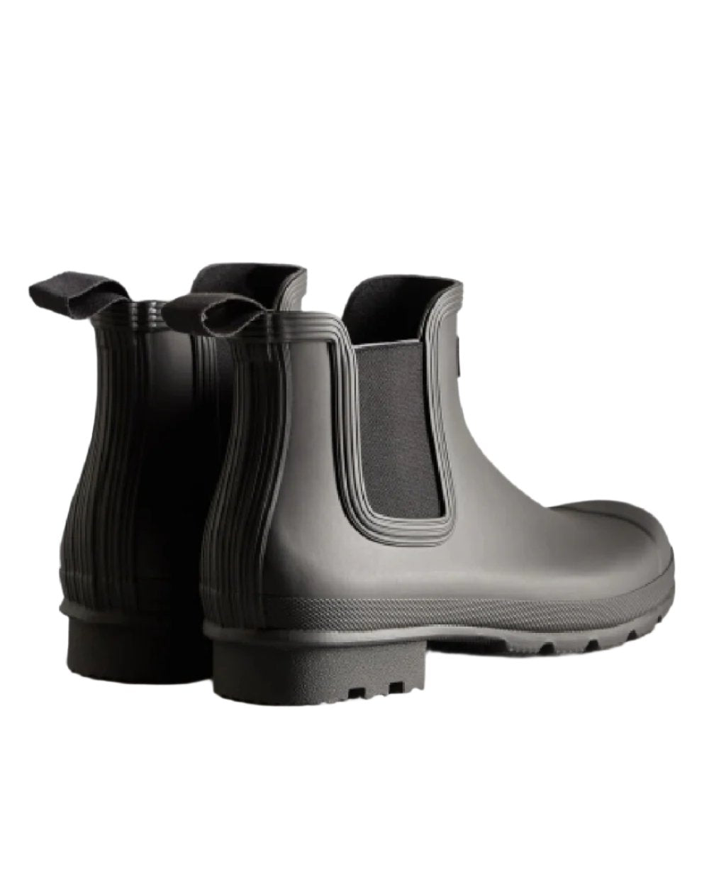 Black coloured Hunter Mens Original Chelsea Boots on white background