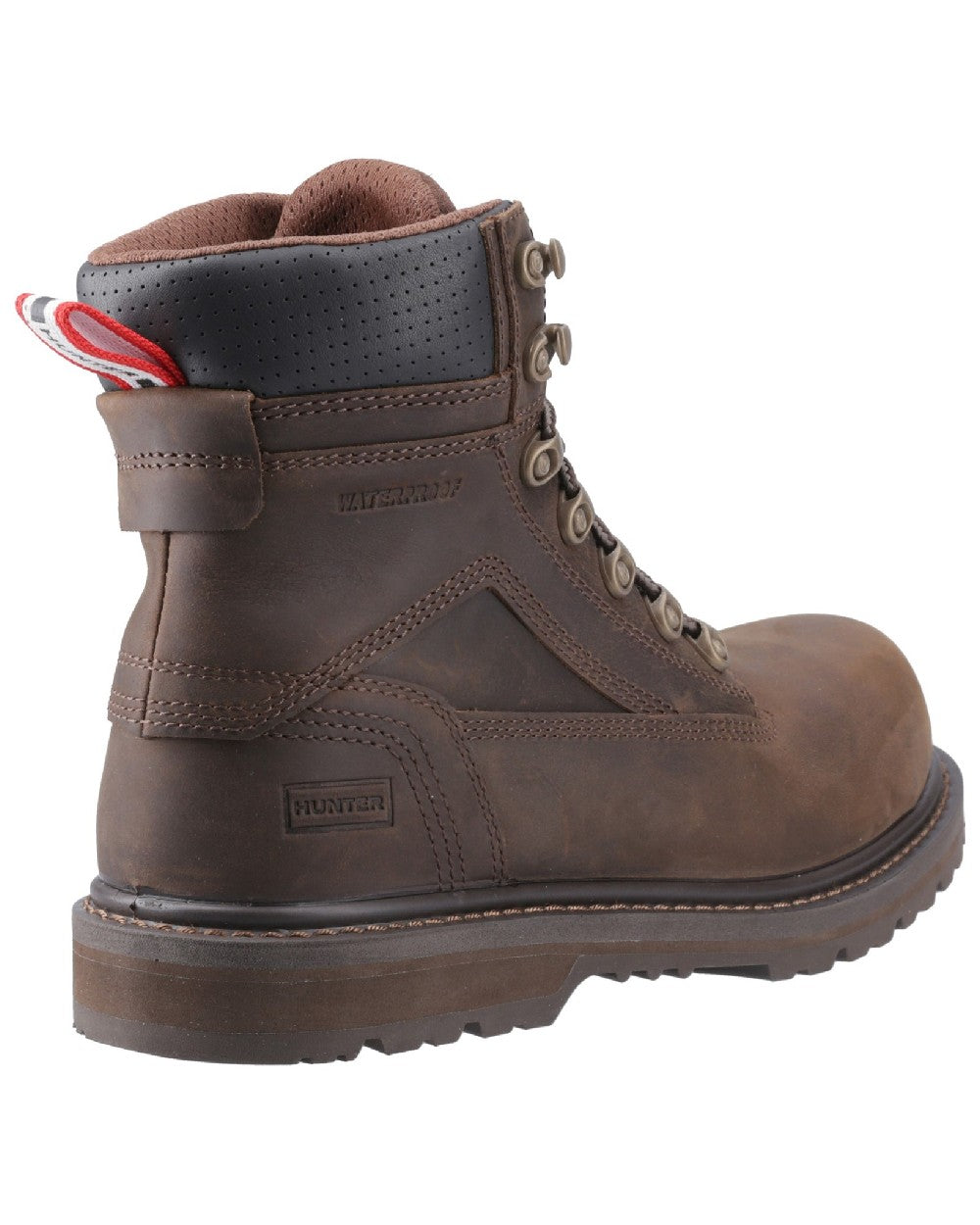 Brown Coloured Hunter Mens Tornado Safety Boots on white background