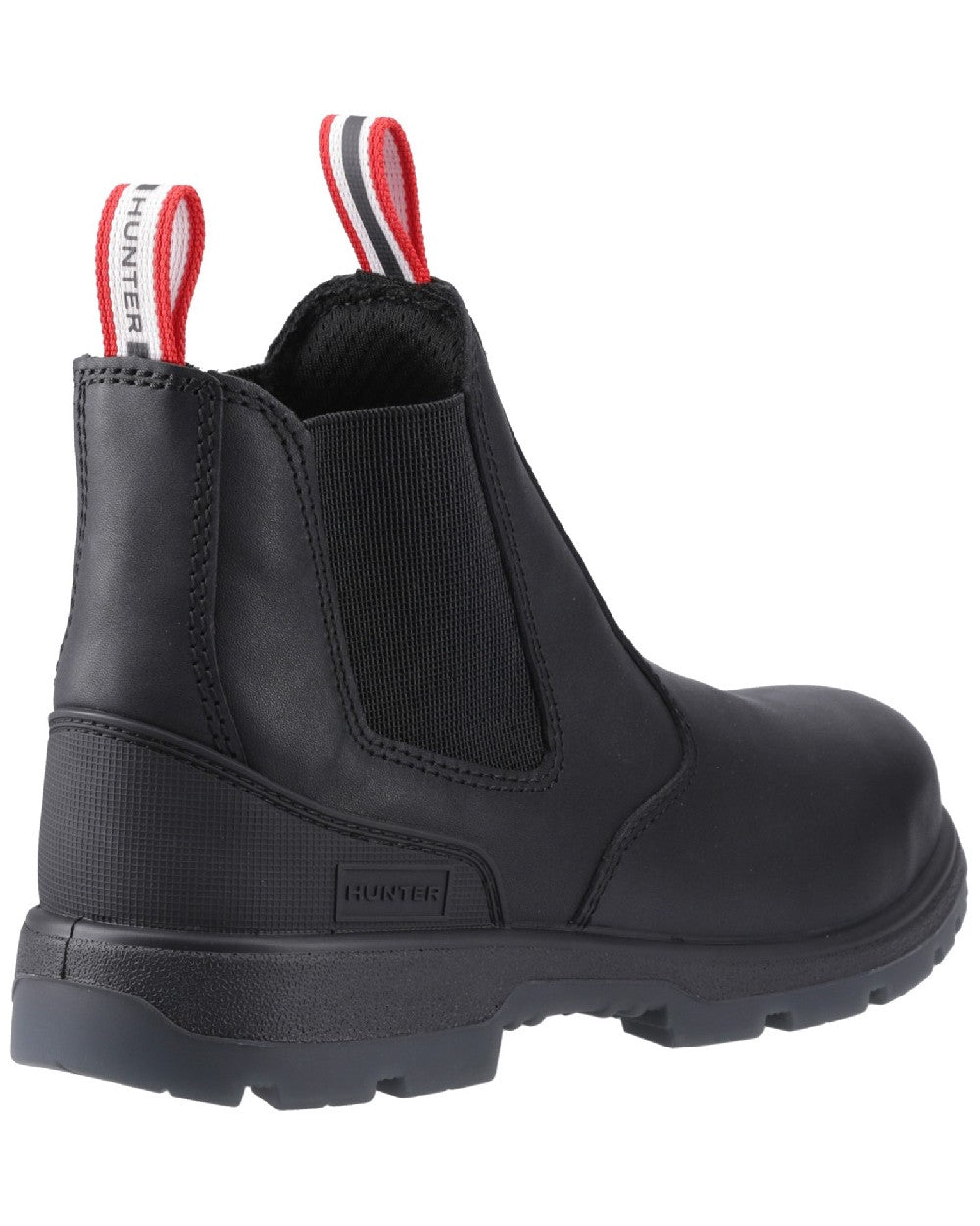 Black Coloured Hunter Mens Twister Dealer Boots on white background