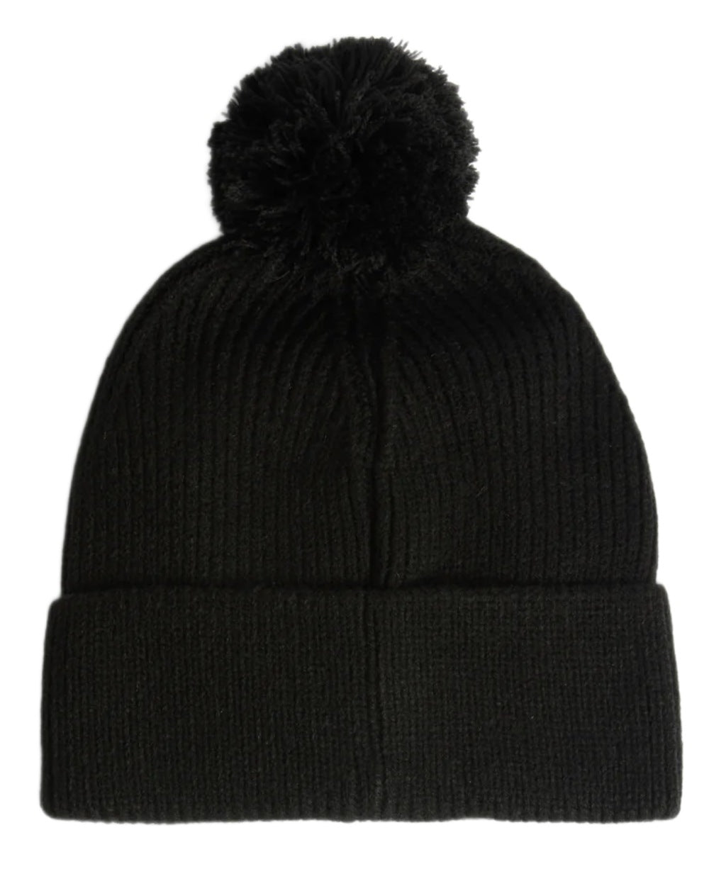 Black coloured Hunter Skye Pom Pom Beanie on white background