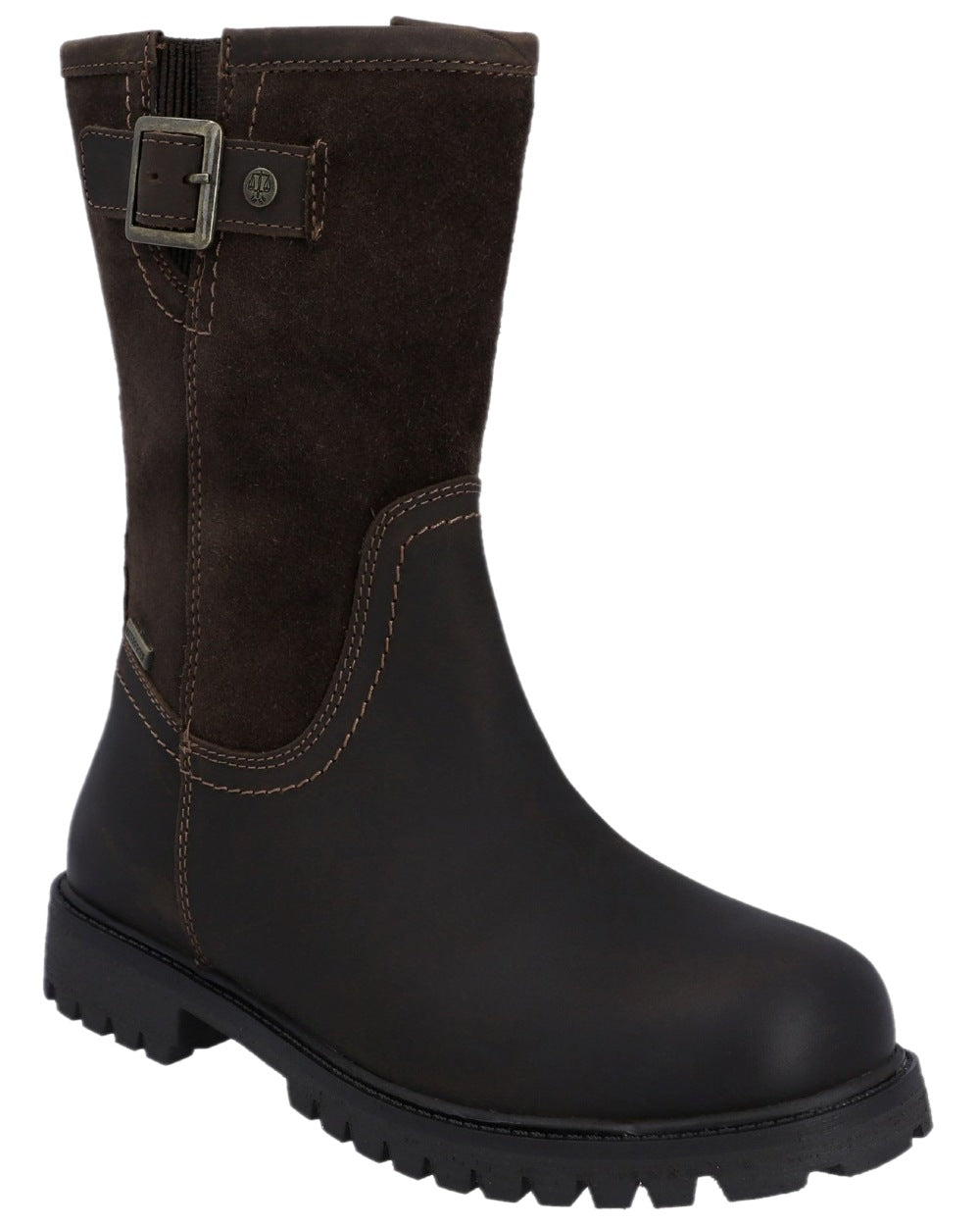 Brown Coloured Hunter Womens Canna Mid Waterproof Country Boots on white background