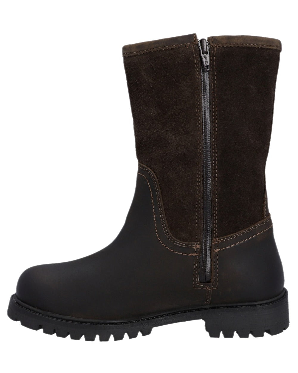 Brown Coloured Hunter Womens Canna Mid Waterproof Country Boots on white background